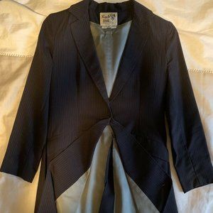 Reed Hill 3-Pc Navy Pinstripe SaddleSeat Suit